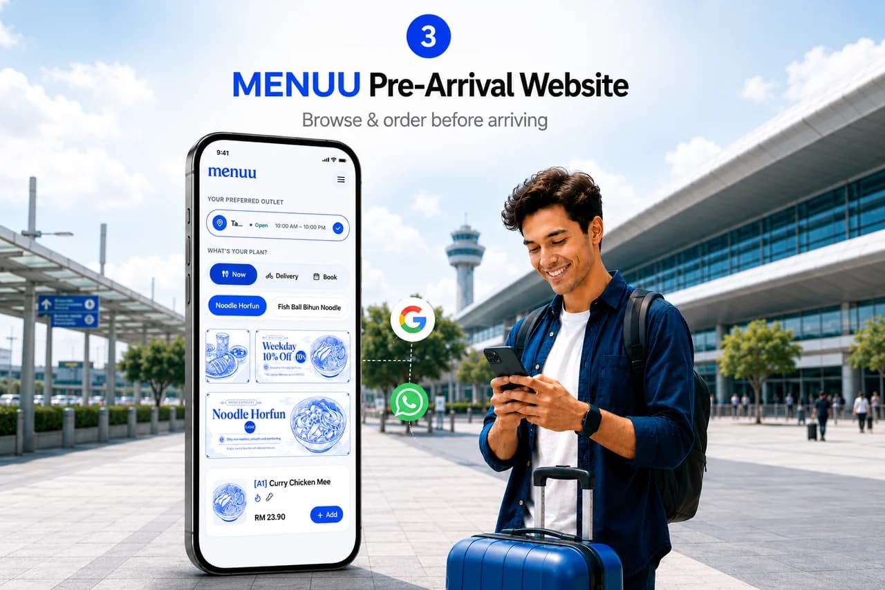 MENUU pre-arrival website order preview